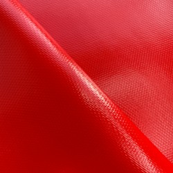 Ткань ПВХ 600 гр/м2 плотная, Красный (Ширина 150см), на отрез  в Архангельске