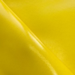 Ткань ПВХ 600 гр/м2 плотная, Жёлтый (Ширина 150см), на отрез  в Архангельске