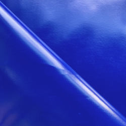 Ткань ПВХ 450 гр/м2, Синий (Ширина 160см), на отрез  в Архангельске